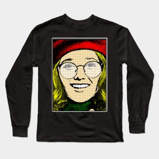 Pop Art Close Up Women Glasse Long Sleeve T-Shirt